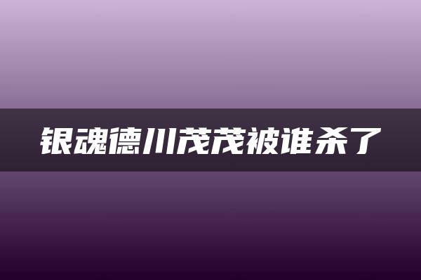 银魂德川茂茂被谁杀了