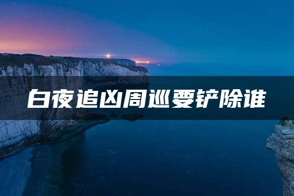 白夜追凶周巡要铲除谁