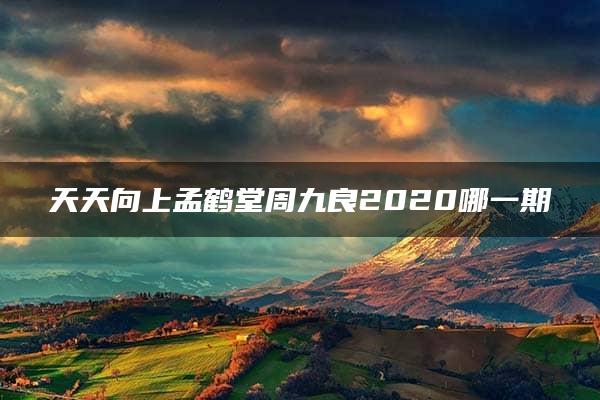 天天向上孟鹤堂周九良2020哪一期