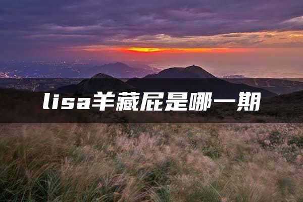 lisa羊藏屁是哪一期