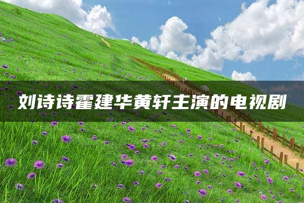 刘诗诗霍建华黄轩主演的电视剧