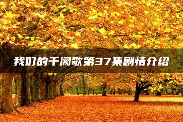 我们的千阙歌第37集剧情介绍