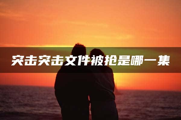 突击突击文件被抢是哪一集