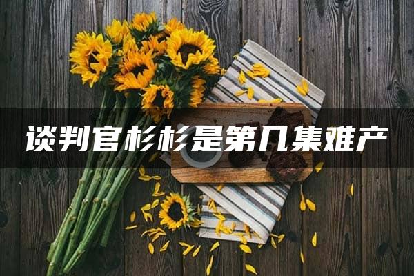 谈判官杉杉是第几集难产