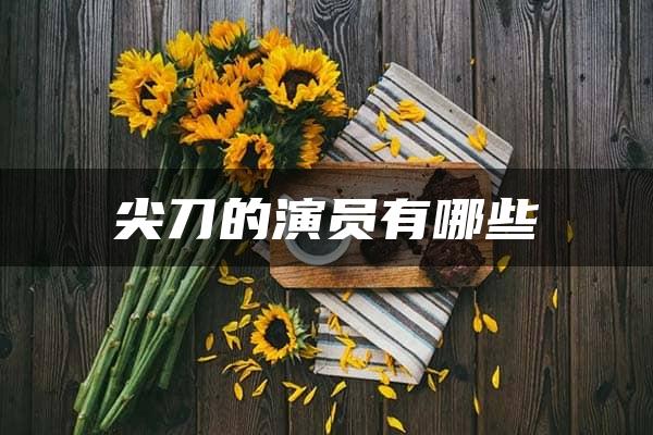 尖刀的演员有哪些