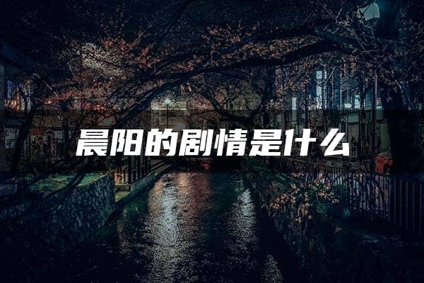 晨阳的剧情是什么