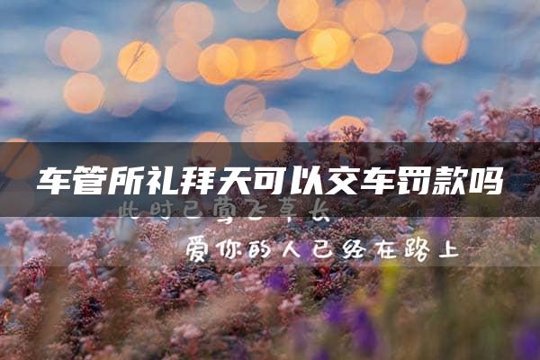 车管所礼拜天可以交车罚款吗