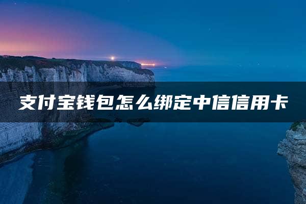 支付宝钱包怎么绑定中信信用卡