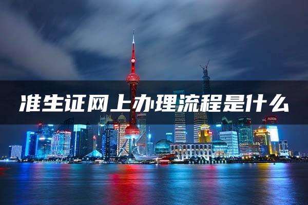 准生证网上办理流程是什么