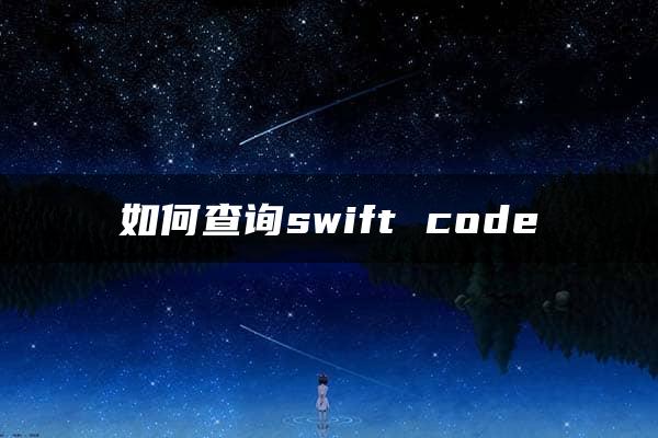 如何查询swift code