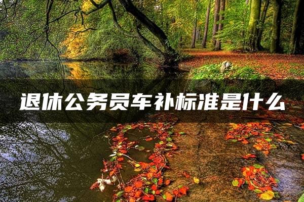 退休公务员车补标准是什么