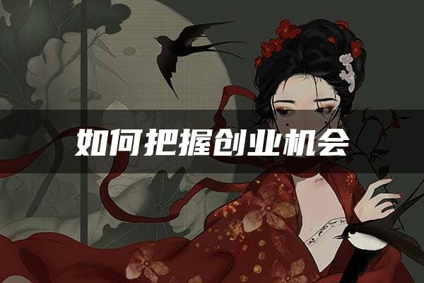 如何把握创业机会