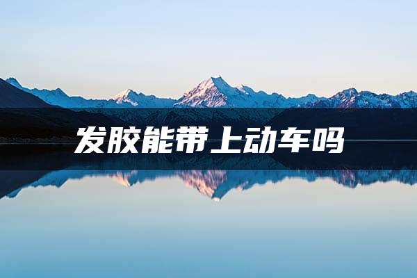 发胶能带上动车吗