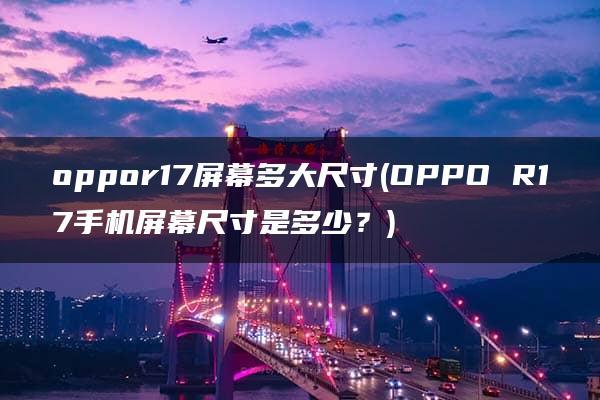 oppor17屏幕多大尺寸(OPPO R17手机屏幕尺寸是多少？)