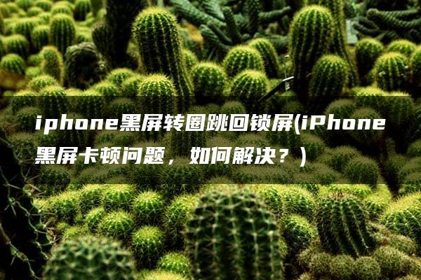 iphone黑屏转圈跳回锁屏(iPhone黑屏卡顿问题，如何解决？)