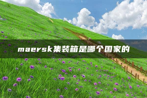 maersk集装箱是哪个国家的