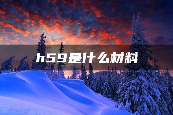 h59是什么材料