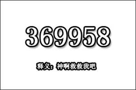 369958是什么意思网络用语