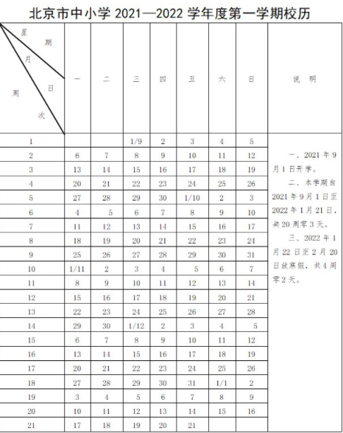 2021秋季北京会延迟开学吗