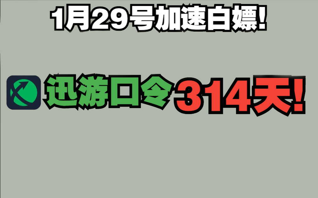 迅游加速器2023年1月29日最新兑换码