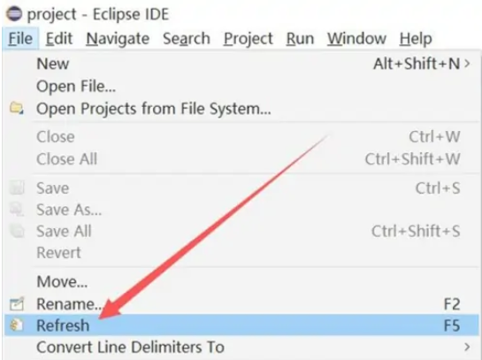 Eclipse怎么刷新项目