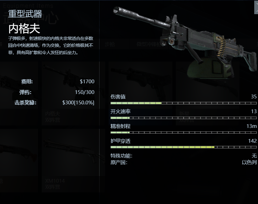 CSGO重型武器内格夫图鉴介绍