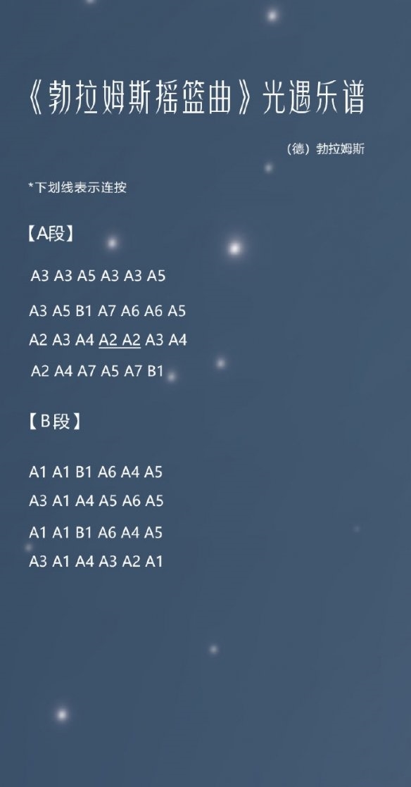 光遇摇篮曲乐谱完整版分享及操作解析