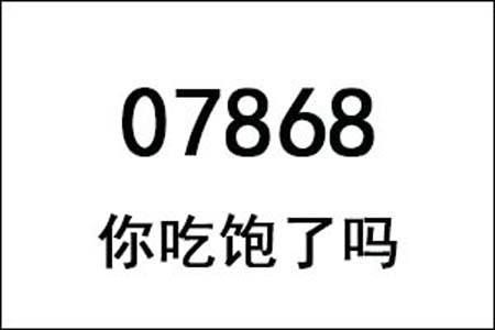 07868是什么意思网络用语