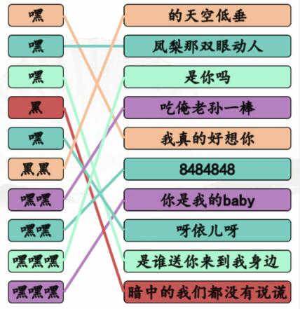 汉字找茬王嘿嘿连线通关攻略