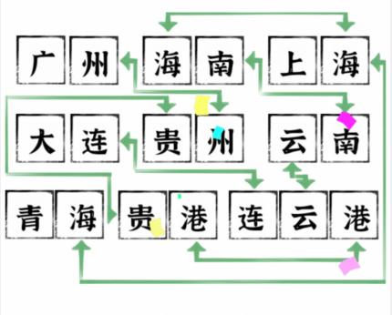 文字进化组合城市名通关攻略技巧解析