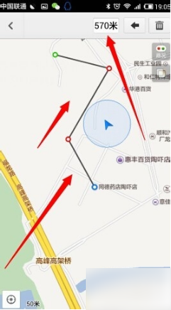 百度地图怎么测量两个点之间距离