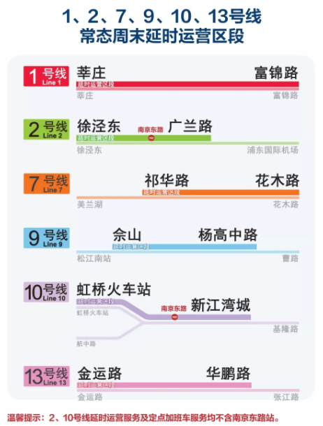 国庆期间上海地铁会延迟收车么2021