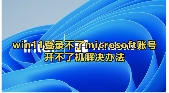 win11登录不了microsoft账号开不了机怎么办