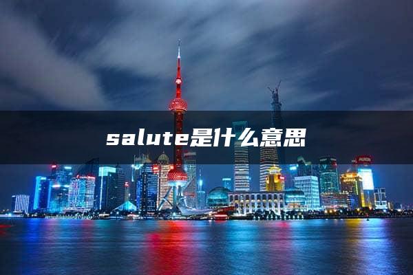 salute是什么意思