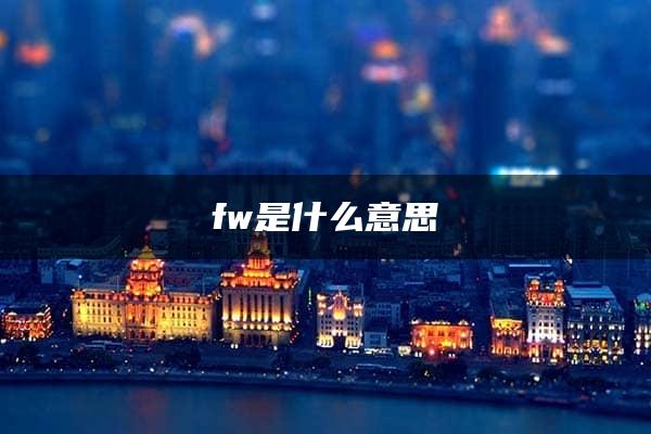 fw是什么意思