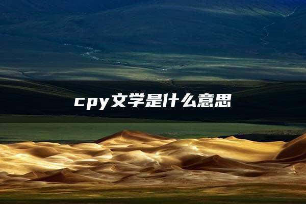 cpy文学是什么意思