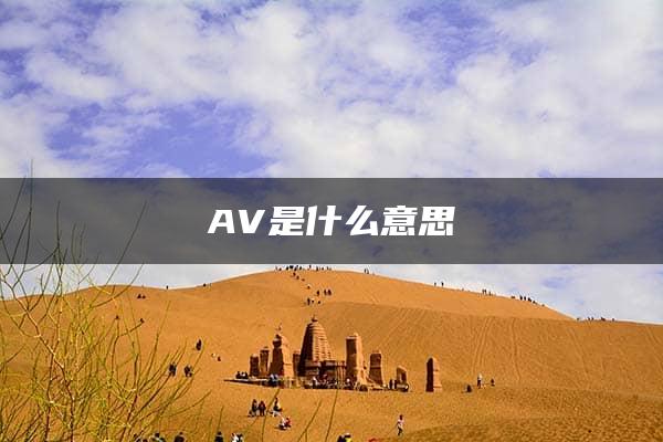 AV是什么意思