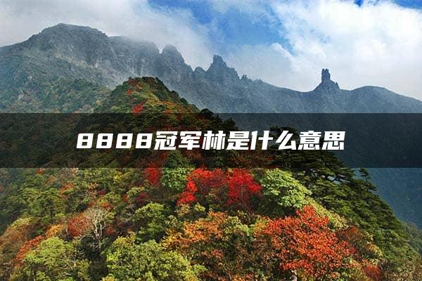 8888冠军林是什么意思