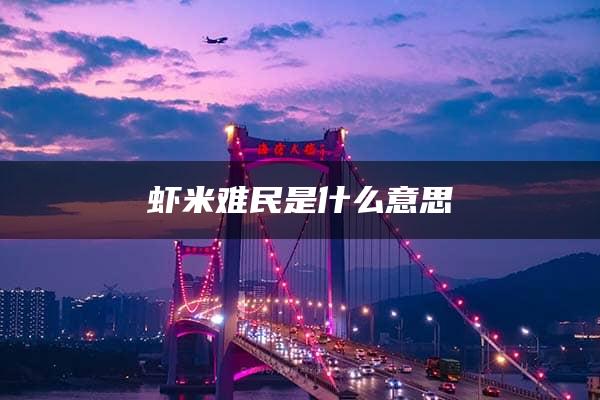 虾米难民是什么意思