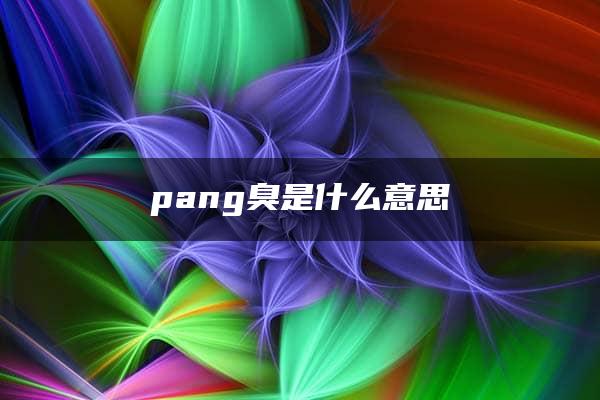 pang臭是什么意思