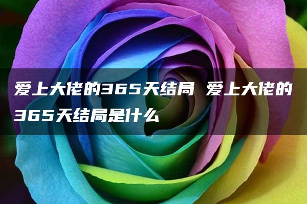 爱上大佬的365天结局 爱上大佬的365天结局是什么