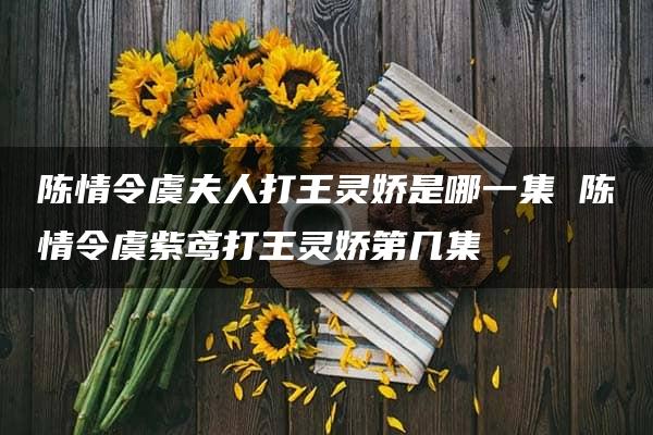 陈情令虞夫人打王灵娇是哪一集 陈情令虞紫鸢打王灵娇第几集