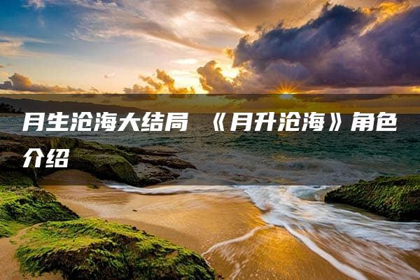 月生沧海大结局 《月升沧海》角色介绍