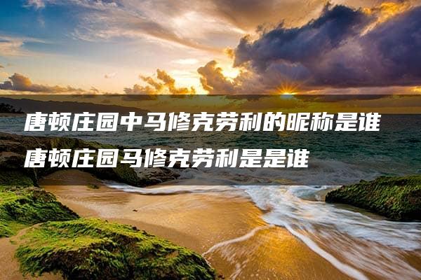 唐顿庄园中马修克劳利的昵称是谁 唐顿庄园马修克劳利是是谁