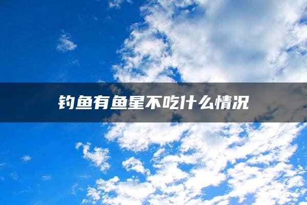 钓鱼有鱼星不吃什么情况