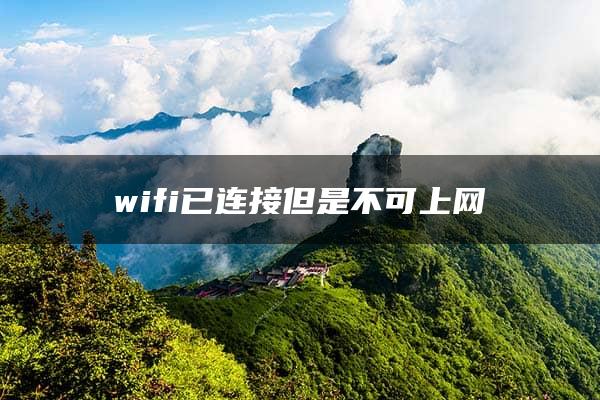 wifi已连接但是不可上网