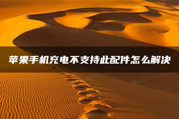 苹果手机充电不支持此配件怎么解决