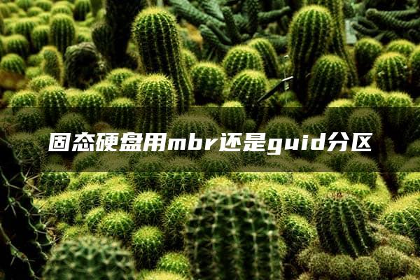 固态硬盘用mbr还是guid分区