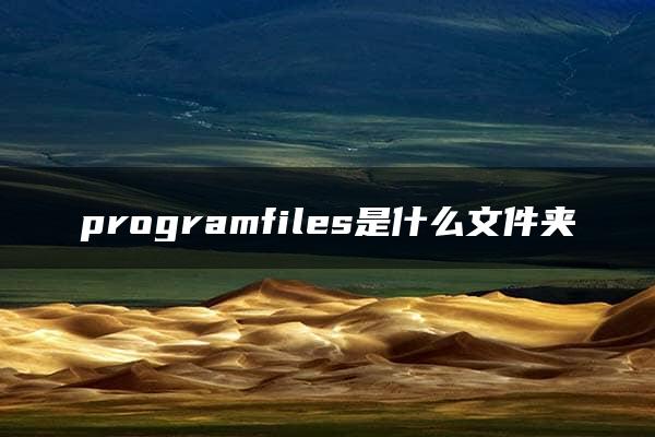 programfiles是什么文件夹