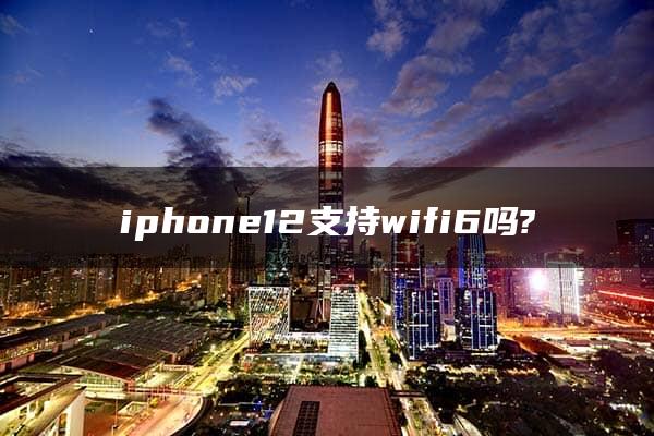 iphone12支持wifi6吗?